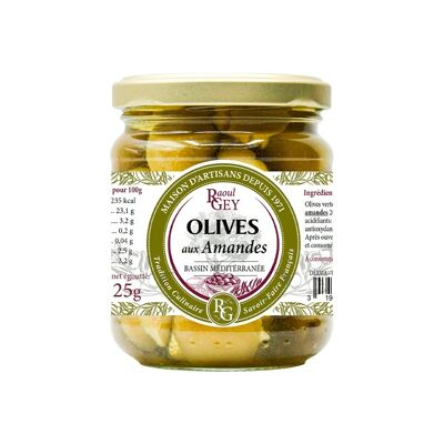 Almond Stuffed Olives - Raoul Gey - 22cl