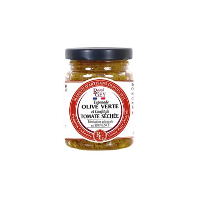 Tapenade Olives Vertes Et Tomates Sechees - Raoul Gey - 90g