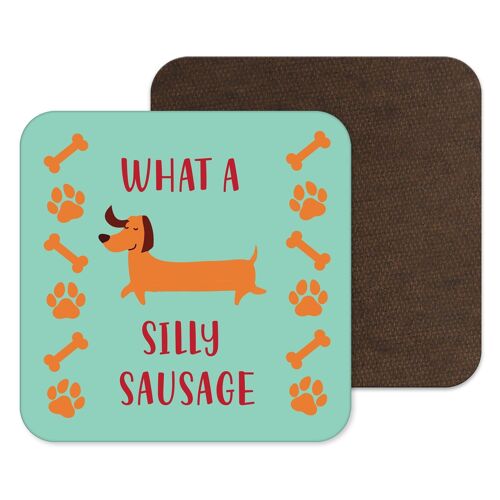 What A Silly Sausage Coaster