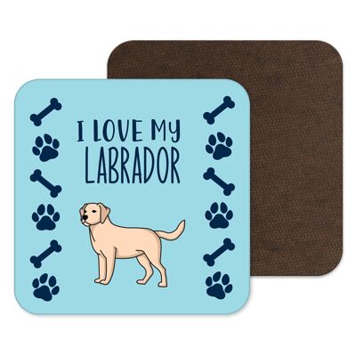 J'aime mon dessous de verre Labrador