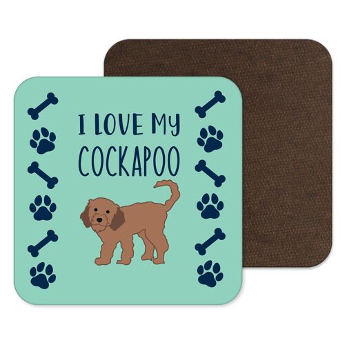 I Love My Cockapoo Coaster