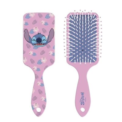 Stitch Rectangular Hair Brush - Kids - Pink