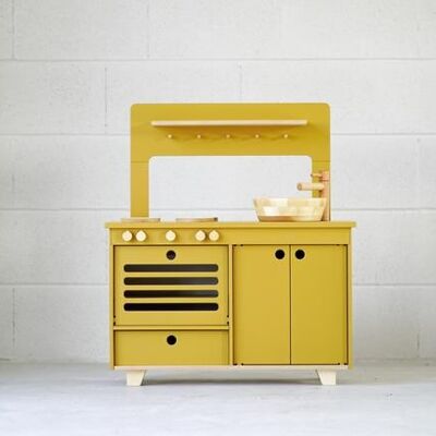 Mustard Plywood Play Kitchen