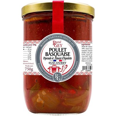 Basquaise Chicken A La Piperade - Raoul Gey - 85cl