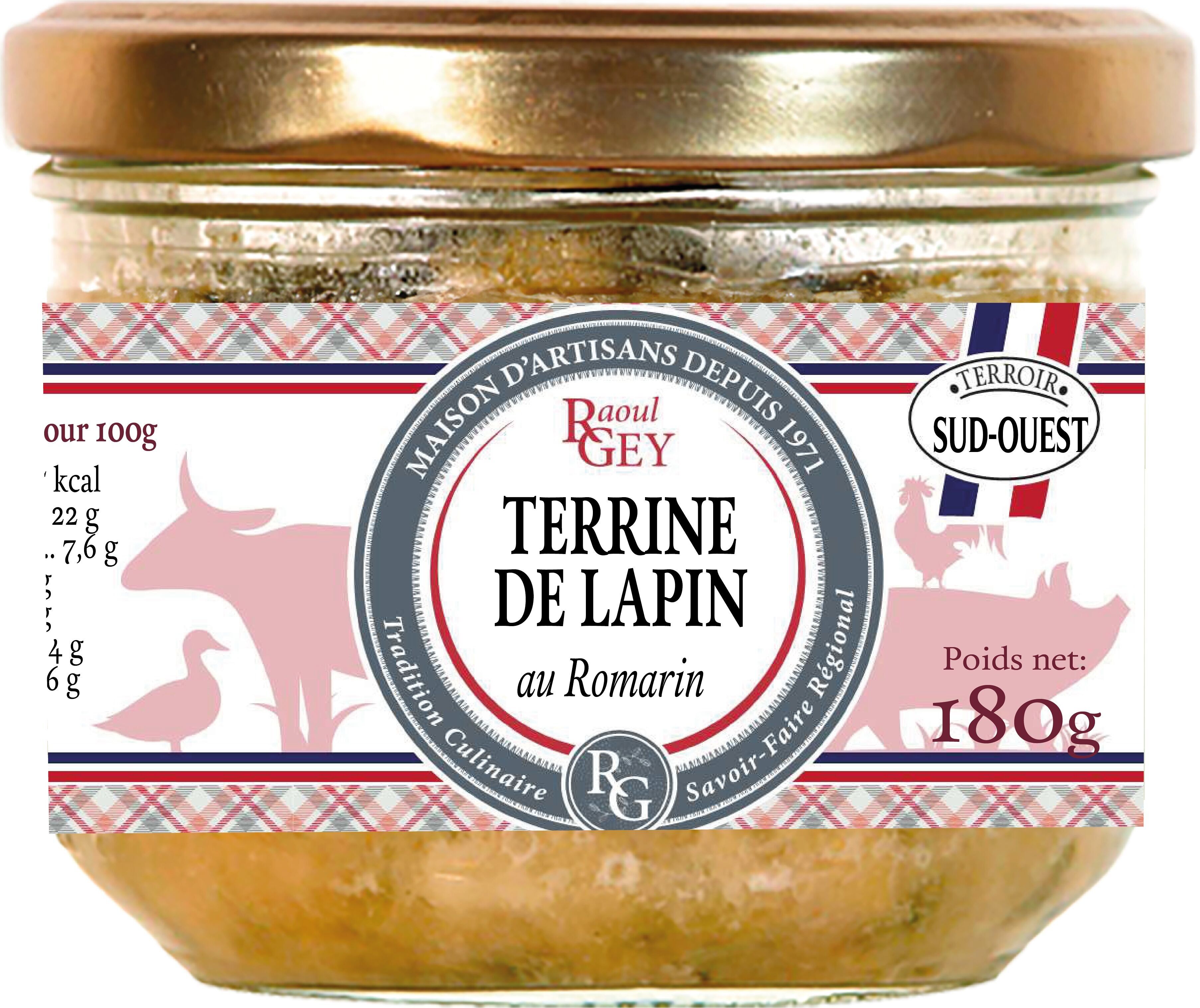 Terrina de Conejo al Romero - Raoul Gey - 180g