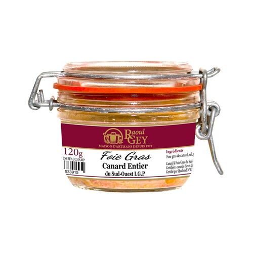 Boc.Foie Gras Canard Entier - Igp Sud Ouest - Raoul Gey - 120g