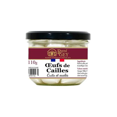 12 Oeufs Caille Cuits Et Ecales - Raoul Gey - 110g