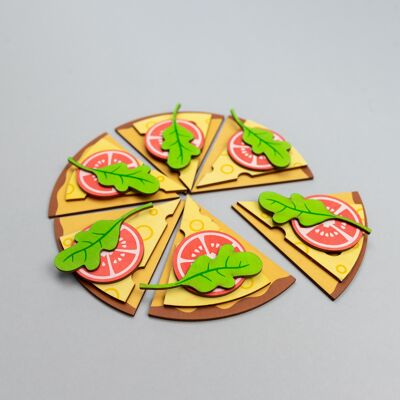 Pizza de jeu en contreplaqué