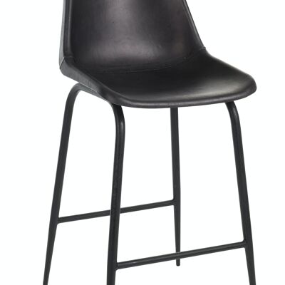 BAR STUHL LEDER/MET SCHWARZ (48x45x100cm)