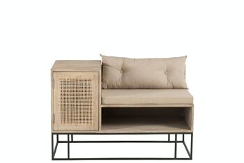 BANC HALL 1P ROT MAN NAT/BEI (100x50x65cm) 3