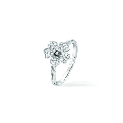 White Cherry Blossom Ring Medium Flower