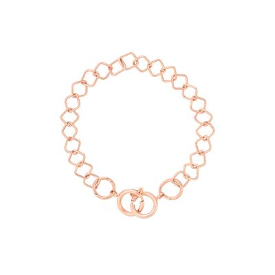 tetragon lover bracelet - pink gold