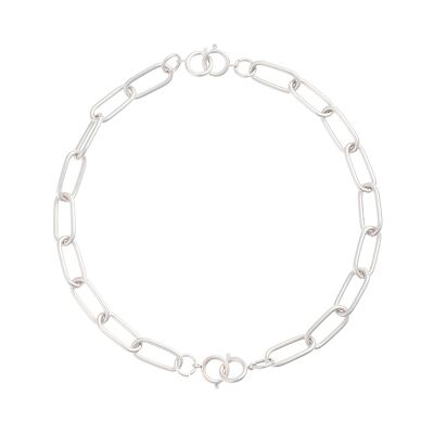 arena choker necklace (2 bracelets) -silver
