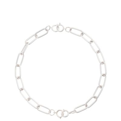 arena choker necklace (2 bracelets) -silver