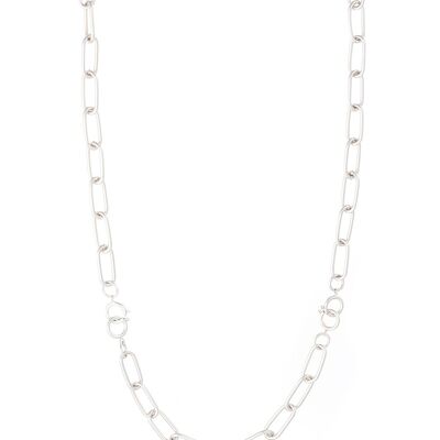 Arena long necklace (3 bracelets) -silver
