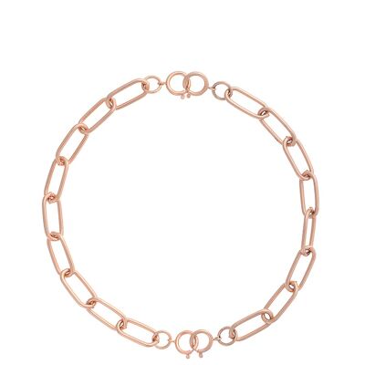 arena choker necklace (2 bracelets) - pink gold