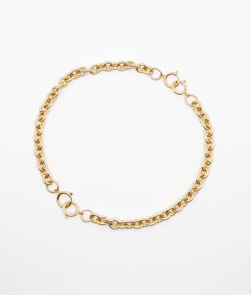 collier ras de cou chronos(2 bracelets)- or