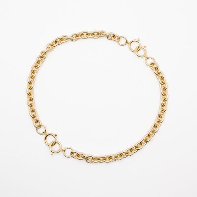 chronos choker necklace (2 bracelets) - gold