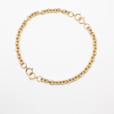 chronos choker necklace (2 bracelets) - gold