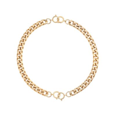 Gladiator choker necklace (2 bracelets) - gold