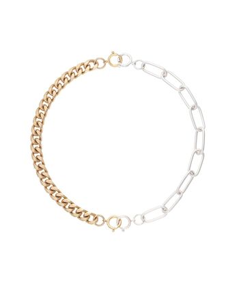 collier ras de cou Gladiator(2 bracelets)-or et argent