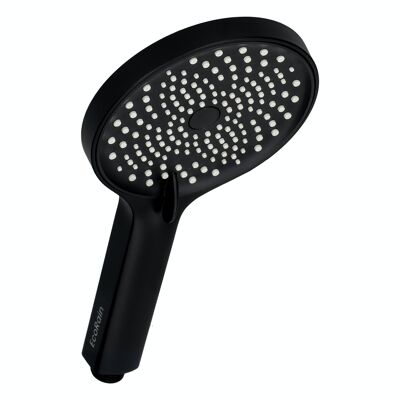 EcoRain Rociador de Ducha Ahorro de Agua Charly 13 cm - Negro