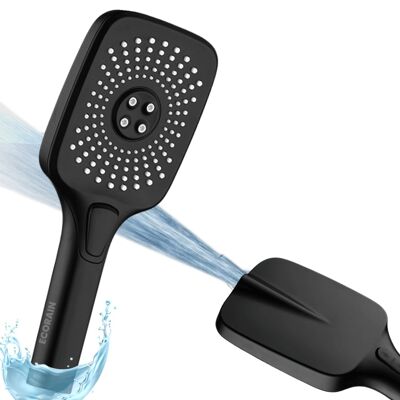 Water Saving Shower Head Melvin 12 cm - Black