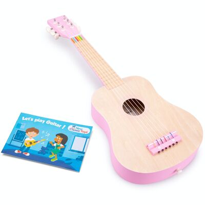 New Classic Toys Gitarre - DeLuxe - Natur/Pink