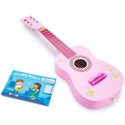 New Classic Toys Gitarre - Pink mit Blumen