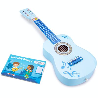 New Classic Toys Gitarre - Blau mit Noten