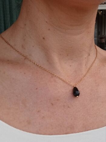 Bijou de dos à perles noires- collier de dos soirée- sensuel et chic. 7