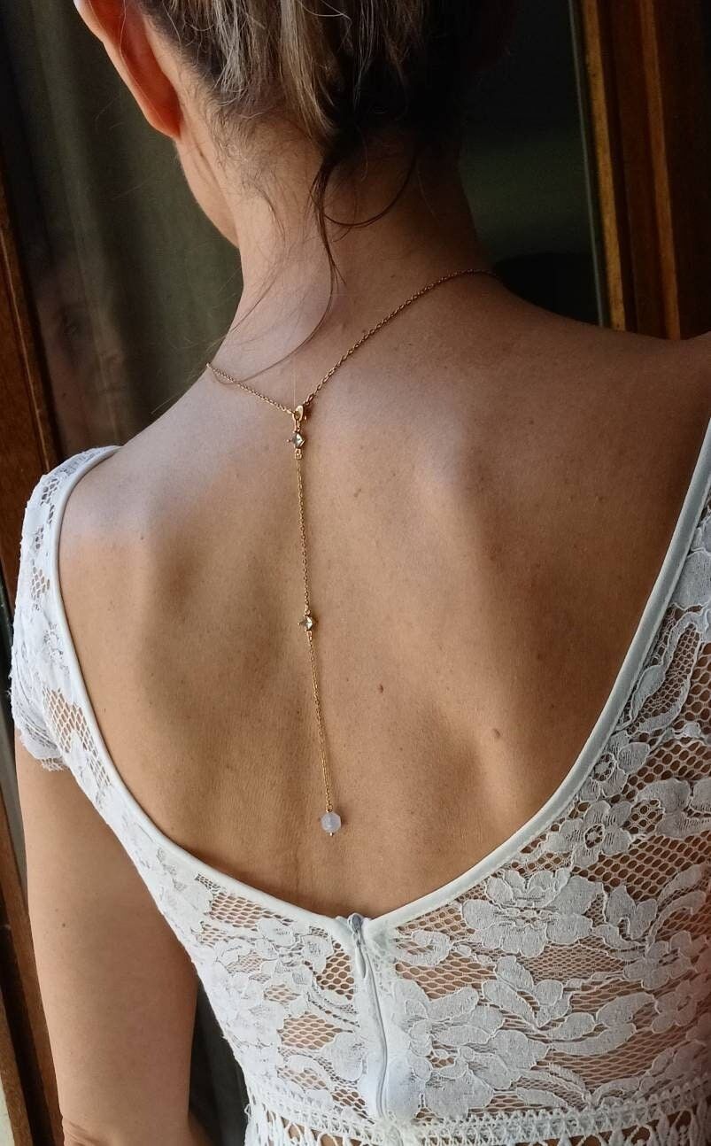 Delicate Back Drop Pearl Necklace » Gosia Meyer Jewelry