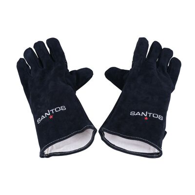 S BBQ-Handschuhe aus Leder, schwarz (Paar)