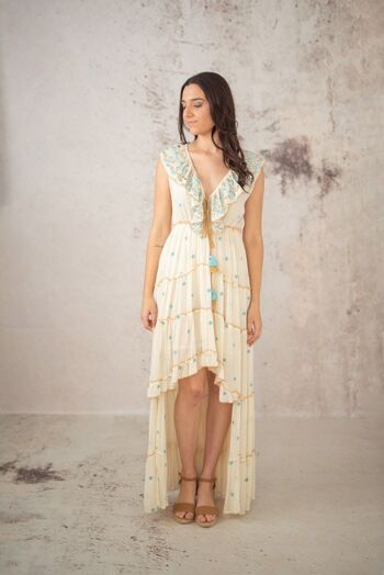 Robe Dafne Beige-Marron 1