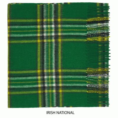 Bufanda escocesa 100 % cachemir, nacional irlandés