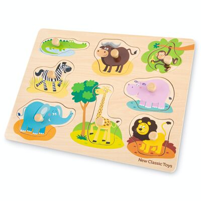 New Classic Toys Steckpuzzle - Safari - 9 teilig