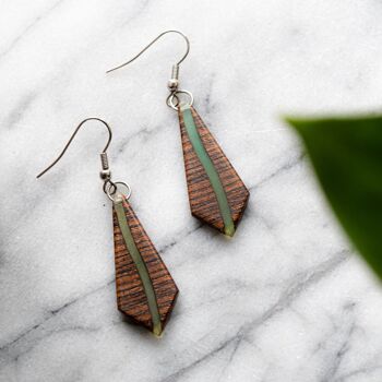 Boucles d'oreilles en bois de bocote 1