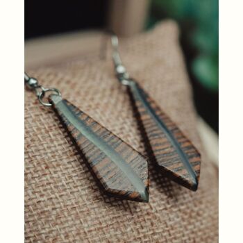 Boucles d'oreilles en bois de bocote 4