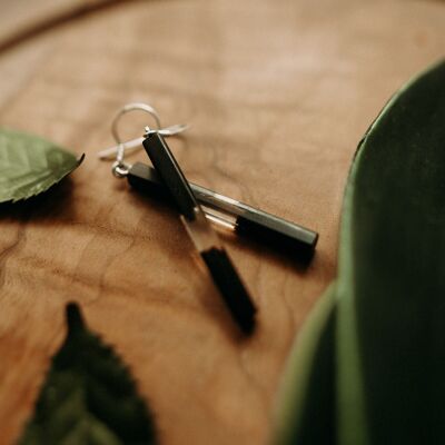 Ebony wood earrings