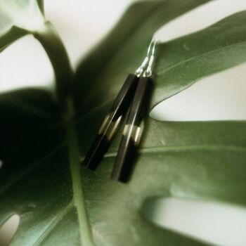 Boucles d'oreilles en bois d'ébène 2