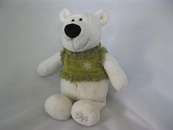 Sweety Toys ours polaire ours en peluche 25 cm avec gilet bleu et vert assortis 4
