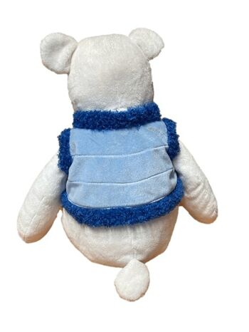 Sweety Toys ours polaire ours en peluche 35 cm avec gilet bleu et vert 4