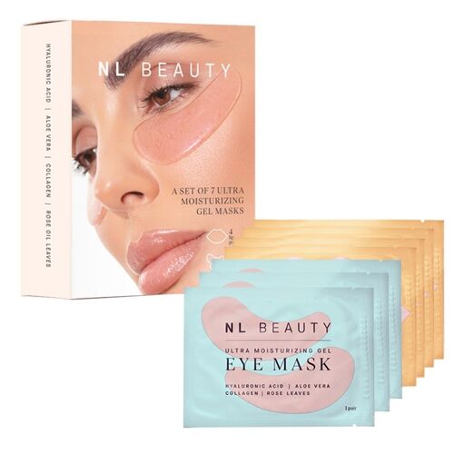 7-Day program for effective hydration - 7 x Ultra Hydrating Gel Masks, GEL MASK, NLBeauty™