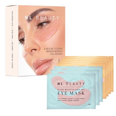 7-Day program for effective hydration - 7 x Ultra Hydrating Gel Masks, GEL MASK, NLBeauty™