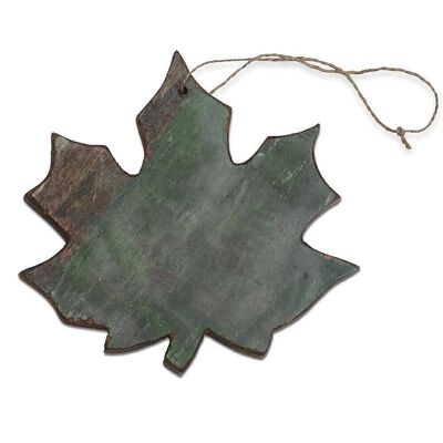 Wooden sign maple leaf - pendant