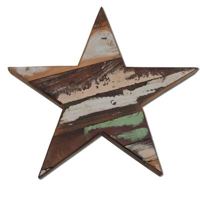 Wooden star L - pendant