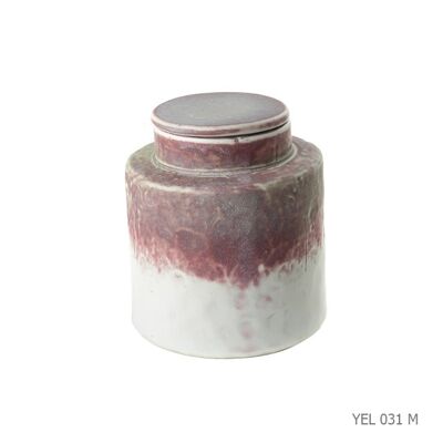 CONDIMENT JAR OLD ROSE MM