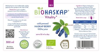 18 X JUS DE HASKAP BAIES BIOHASKAP ® VITALITÉ+ 300 ML. MEILLEUR NOUVEAU PRODUIT BIOFACH 2019 8