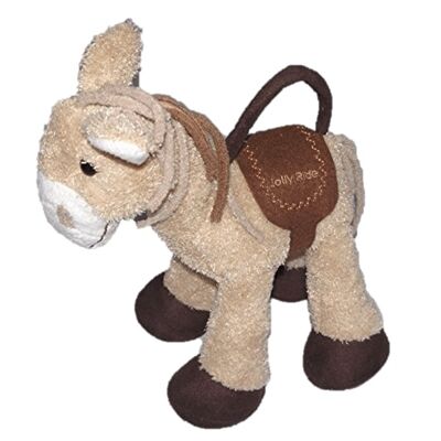 Sweety Toys 10165 plush donkey bag beige-brown, handbag for children