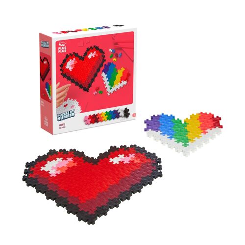 Puzzle Cœurs 250 Pcs - jeu de construction enfant - PLUS PLUS